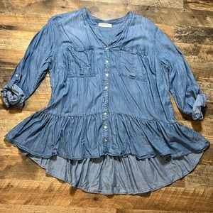 Altar’d State Jean Button Up